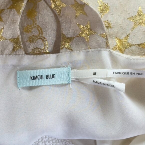 KIMCHI BLUE Women's Gold Star Halter Mini Rayon Dress Size M - Picture 7 of 10